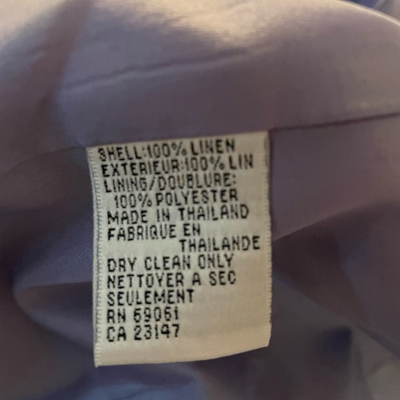 Talbots Violet Linen Blazer Size 10 - Picture 4 of 4